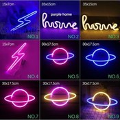 Resim Agoodshop No.5 Tarzı C Neon Led Işıklar Burcu Gezegen Flaş Yıldırım Ay Neon Işık Aşk Bulut Neon Tabe 