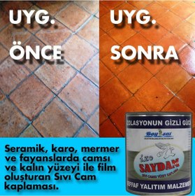 Resim Boysat Sıvı Cam İzo Saydam Glass Seramik Karo Mermer Şeffaf Yalıtım 2 Kg 