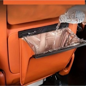 Resim Xuweiwei Dayanıklı Manyetik Portmantal Turuncu Oto Koltuk Arkası Düzenleyici Çöp Torbası Askılı 