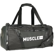 Resim Musclecloth Glory Silindir Çanta Siyah Beyaz 