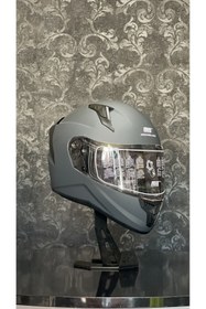 Resim MTS 801 Dark Grey Güneş Vizörlü Fullface Kask 