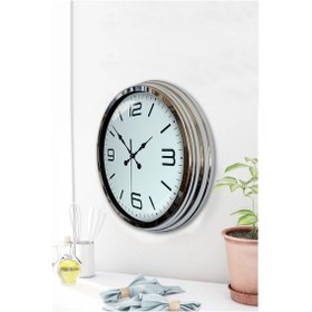 Resim Prestij Krom Metal 40 Cm Duvar Saati Diğer 