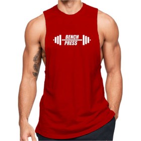 Resim Black İstanbul Bench Press Baskılı Sıfır Kol Fitness Atleti 