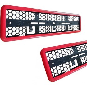 Resim 1 Adet Esnek Kırılmaz Kırmızı Çerçeveli Plaka Altı Çerçeve Plakal 