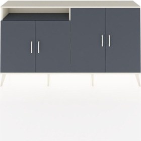 Resim Arges Konsol 4 Raflı 4 Kapaklı 176x30x99 Aytaşı-antrasit Antrasıt/antrasıt - Aytası 