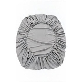 Resim %100 Pamuk Çift Kişilik Lastikli Çarşaf, Yastık Kılıfı 2 Adet - Gri 