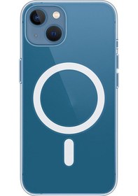 Resim Apple Uyumlu iPhone 15 Uyumlu Kılıf Magsafe Korumalı Pc Şeffaf Kapak 