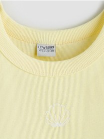 Resim LC Waikiki LCW Kids Sarı Bisiklet Yaka Kız Çocuk Crop Atlet 