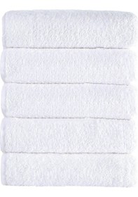 Resim 5 Li El Yüz Otel Havlusu 50x85 Cm Beyaz 16/1 Avs 200 Gr Beyaz 
