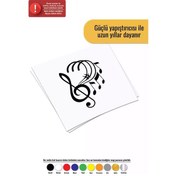 Resim Müzik Ve Notalar - Araç, Oto, Laptop, Duvar Uyumlu Sticker 15 18 Cm 