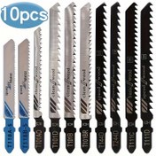 Resim 10 adet ProCraft Jigsaw Blade Set - Yüksek Karbon Çeliği, İnce ve Kalın Dişler, Elektrik Gerektirmez, Ahşap, Metal, Plastik Kesim, Kenar Çökmesi ve Patlama Önleme için İdeal 