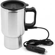 Resim Springsun 12v Araç Elektrikli Isıtıcı Bardağı 450ml - Paslanmaz Çelik, Vakum Isı Saklama, Kayma Engeli Kollü, Sigortalı Kapaklı 