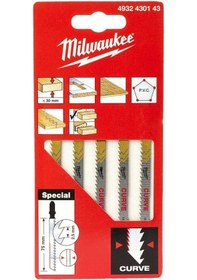 Resim Milwaukee Ahşap Dekupaj Bıçağı Special 75 Mm Çift Diş Kavisli- 4932430143 