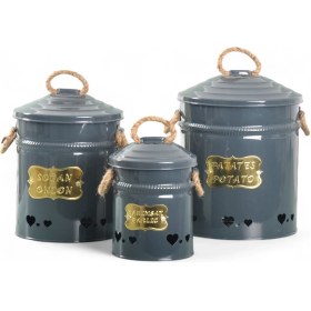 Resim Feyza Design 3 Boy Patates, Soğan ve Sarımsak Saklama Kovası, Dayanıklı Malzeme 