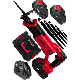 Resim Alman 21 V Kömürsüz Çelik Şanzuman Beton Tuğla Kemik Kesme Tilki Kuyruğu Akülü Testere Makinesi 