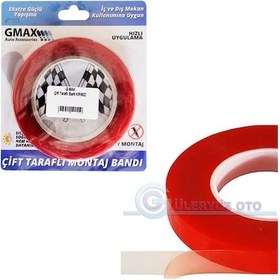 Resim Çift Taraflı Montaj Bandı 3 Cm X 5 Metre Kırmızı Bant Ekstra Güçlü Yapışma İç ve Dış Mekan İçin GLZ03903130 