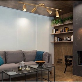 Resim Riolight Modern Eskitme Led 4xgu10 Duylu Hareketli Başlık Spot Ampül Dahildir Antik Eskitme 