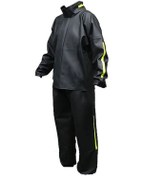 Resim Dikişsiz Fermuarlı Pvc Alt Üst Takım Motorcu Yağmurluğu 