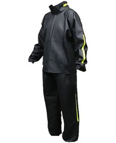 Resim Dikişsiz Fermuarlı Pvc Alt Üst Takım Motorcu Yağmurluğu 