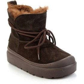 Resim Kahve Hakiki Deri Kadın Bot & Bootie K02748100202 Kahve 