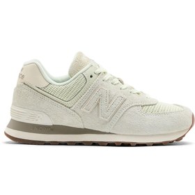 Resim New Balance 574 WL574BEM-NB Lifestyle Women Sho Pembe - Beyaz Kadın Lifestyle Ayakkabı 