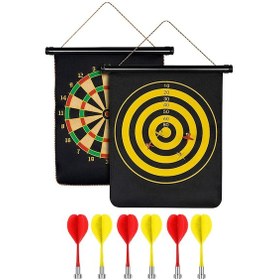 Resim 6 Oklu Mıknatıslı Dart Seti Çift Yönlü Manyetik Duvara Zarar Vermeyen Dart Oyunu 