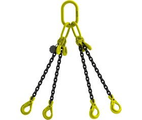 Resim Master Chain G80 Dört Kollu Kısaltmalı B Kancalı Zincir Sapan 