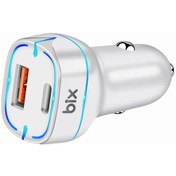 Resim Bix BX- CCP36WT 36W QC 3.0 USB PD Araç İçi Hızlı Şarj Adaptörü Beyaz 