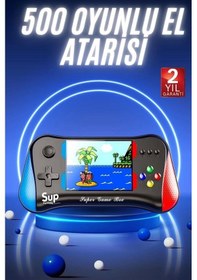 Resim 500 Oyunlu Retro Sup Konsolu Taşınabilir Mini Gamepad 3,5 İnç Ekran 