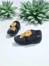 Resim Gezer Erkek Çocuk Aslan Figürlü Kışlık Yumuşacık Ev Pandufu Cırtlı Siyah 