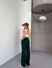 Resim S-pazarım Osy Modal Yumuşak Dokulu Kumaş Nakış Işlemeli Rahat Bol Paça Eşofman Pantalon - Siyah Siyah 