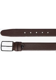 Resim AC&Co / Altınyıldız Classics Erkek Siyah-kahverengi Özel Ahşap Kutulu 2'li Takım Elbise Kemeri Damat Bohçası Kahverengi - Siyah 