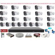 Resim Yıldırım Group Metal Kasa 23 Kameralı 5 MP Sony Lens AHD Güvenlik Kamera Sistemi 
