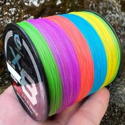 Resim YACUMA 1 adet 8 telli PE örgülü misina, 546YDS/500M, 9.07-53.52KG test, Çok Renkli, Pürüzsüz Döküm, Düşük Rüzgar Direnci, Tuzlu Su ve Tatlı Su için Dayanıklı, Babalar Günü ve Festivaller için İdeal 