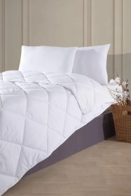 Resim Eco Tek Kişilik Yorgan Seti Yorgan-yastık Beyaz 