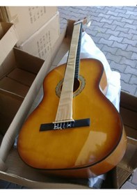 Resim Klasik Gitar 4/4 Tam Boy Sunburst Renk Gitar-Kılıf 