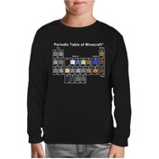 Resim Minecraft - Periodic Table Siyah Çocuk Sweatshirt Siyah 