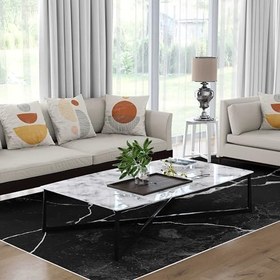 Resim Monnhein Yıkanabilir Halı ve Yolluk - Kaymaz Tabanlı Salon Halısı, Mutfak Halısı, Modern Dijital Baskı Tasarım (0411) 