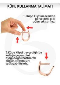 Resim Magrib Pembe Kanatlı Yusufçuk Model Gümüş Çocuk Küpesi Gümüş Renk 