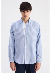 Resim D'S Damat Ds Damat Comfort Lacivert Çizgili Gömlek 6hc02hd10304m Çok Renkli 