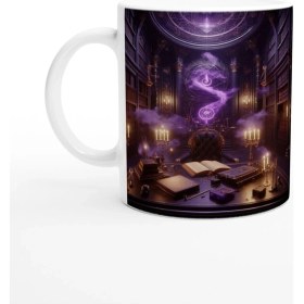 Resim Akrep Burcu Baskılı Kahve Kupası - Zodyak Kütüpanesi Vs2 