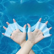 Resim Kaymaz Silikon Yüzme El Kuyrukları ve Kano - Unisex, Mavi, Eğitim, Uçan Balık, Havuzda Şnorkelle, Plajlarda, Okyanustaki Havuz Eğitimi Ekipmanı|Ergonomik Tasarım|Silikon Yapı, Yüzme Havuzu Aksesuarları 