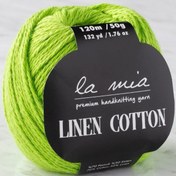 Resim La Mia Linen Cotton Açık Yeşil El Örgü İpi - L186 - 33866 