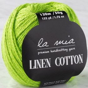 Resim La Mia Linen Cotton Açık Yeşil El Örgü İpi - L186 - 33866 