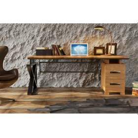 Resim Best Doğal Ahşap Ofis Ve Çalışma Masası -çekmece Modüllü-220 85 76 Cm-açık Ceviz Açık Ceviz 