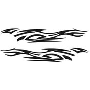 Resim Sones 2 Adet/takım D-521 Yangın Totem Desen Araba Modifiye Dekoratif Etiket Siyah 