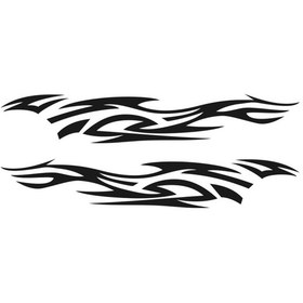 Resim Sones 2 Adet/takım D-521 Yangın Totem Desen Araba Modifiye Dekoratif Etiket Siyah 