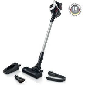 Resim Bosch Serie 6 Değiştirilebilir Pil Teknolojili 10 YıL Motor Garantili Şarjlı Dikey Süpürge Beyaz 