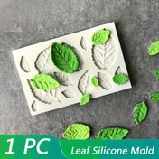 Resim Silikon Yaprak Şekilli Şeker Kalıbı, 3D Reçine Döküm Kübik Kalıplar, Kendin Yap Pasta Süsleme, Fondan, Sakız Hamuru, Fırın Araçları, Mutfak Aletleri - 1 adet 