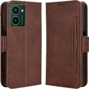 Resim Hmd Pulse / Pulse Pro / Pulse+ Kılıfı İçin Çoklu Kart Yuvaları Deri Standlı Telefon Kapağı 